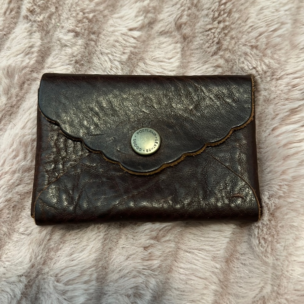 Portland Leather Goods Mini Daisy Wallet in Coldbrew